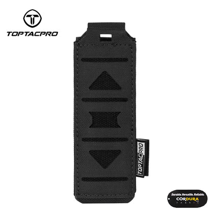 Toptacpro Tactical 9mm Single Magazine Pouch Laser Cut MOLLE Pistol Mag Holder 8513