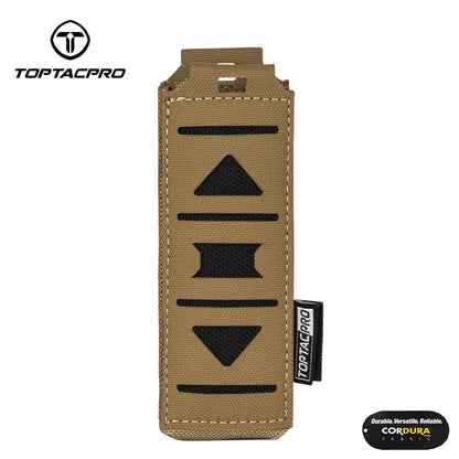 Toptacpro Tactical 9mm Single Magazine Pouch Laser Cut MOLLE Pistol Mag Holder 8513