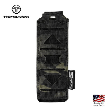 Toptacpro Tactical 9mm Single Magazine Pouch Laser Cut MOLLE Pistol Mag Holder 8513