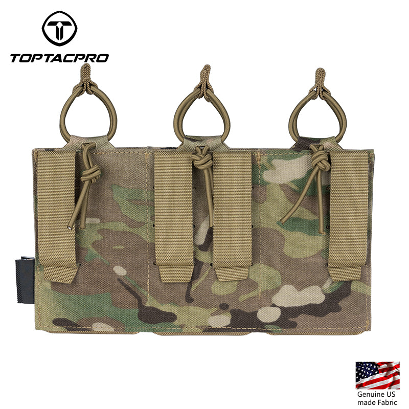 TOPTACPRO Triple 5.56 Magazine Pouch Laser Cut MOLLE Magazine Holder 8515