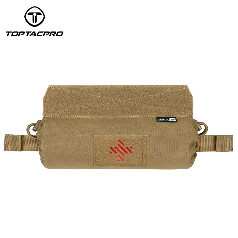 TOPTACPRO Tactical Roll Up Medical Pouch Quick Pull First Aid Kit Pouch for Vest 8531