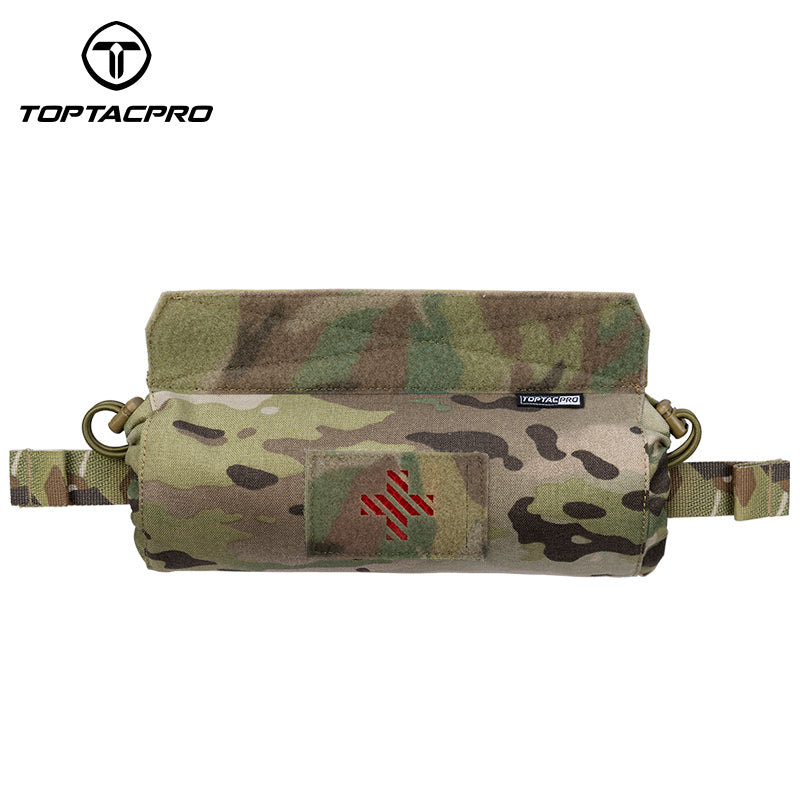 TOPTACPRO Tactical Roll Up Medical Pouch Quick Pull First Aid Kit Pouch for Vest 8531