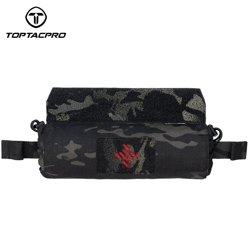 TOPTACPRO Tactical Roll Up Medical Pouch Quick Pull First Aid Kit Pouch for Vest 8531