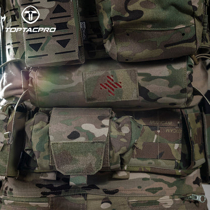 TOPTACPRO Tactical Roll Up Medical Pouch Quick Pull First Aid Kit Pouch for Vest 8531
