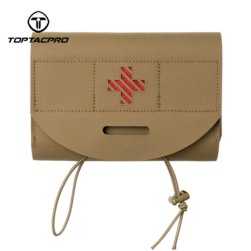 TOPTACPRO Tactical Roll Out Medical Pouch IFAK Pouch for Plate Carrier & Belt 8532