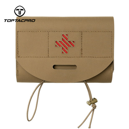 TOPTACPRO Tactical Roll Out Medical Pouch IFAK Pouch for Plate Carrier & Belt 8532