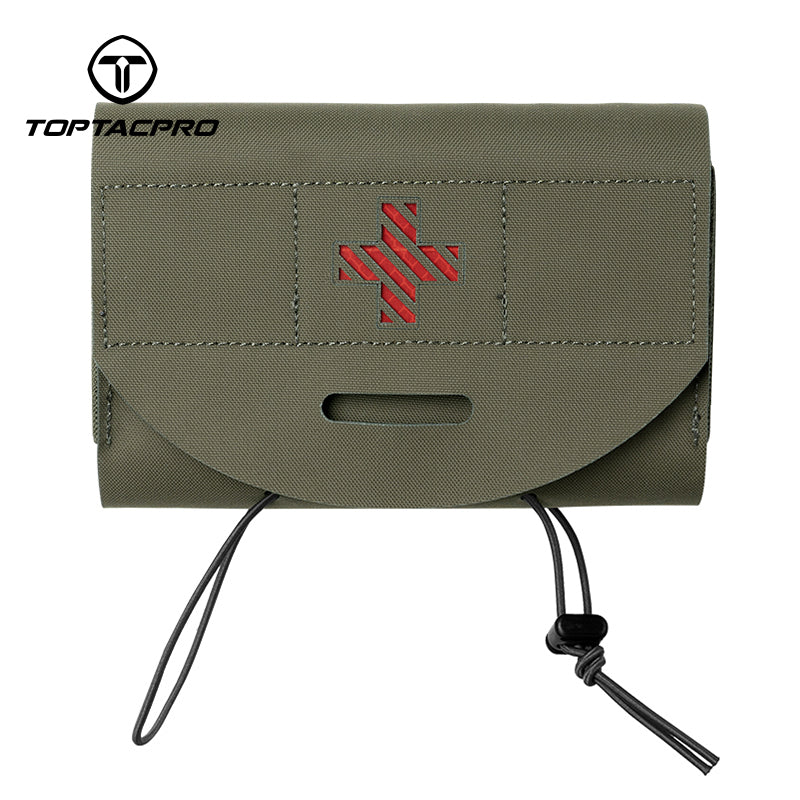 TOPTACPRO Tactical Roll Out Medical Pouch IFAK Pouch for Plate Carrier & Belt 8532