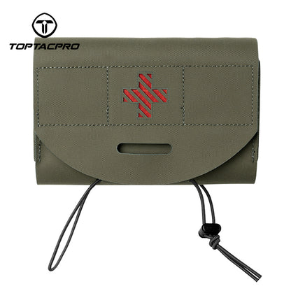 TOPTACPRO Tactical Roll Out Medical Pouch IFAK Pouch for Plate Carrier & Belt 8532