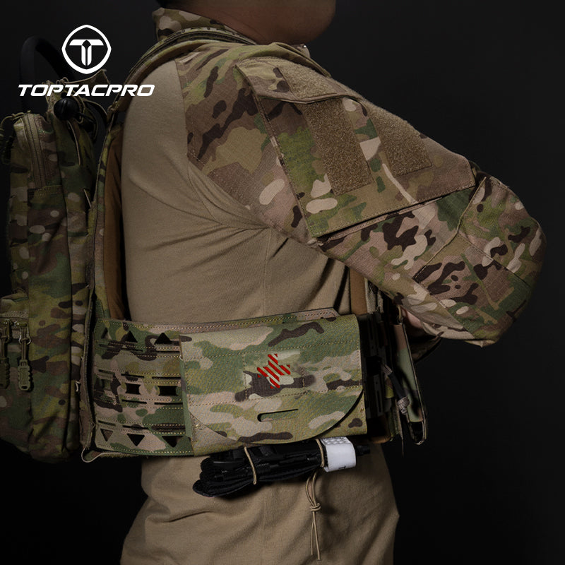TOPTACPRO Tactical Roll Out Medical Pouch IFAK Pouch for Plate Carrier & Belt 8532
