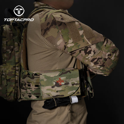 TOPTACPRO Tactical Roll Out Medical Pouch IFAK Pouch for Plate Carrier & Belt 8532
