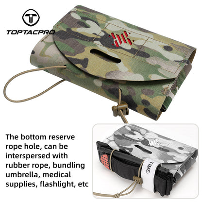 TOPTACPRO Tactical Roll Out Medical Pouch IFAK Pouch for Plate Carrier & Belt 8532
