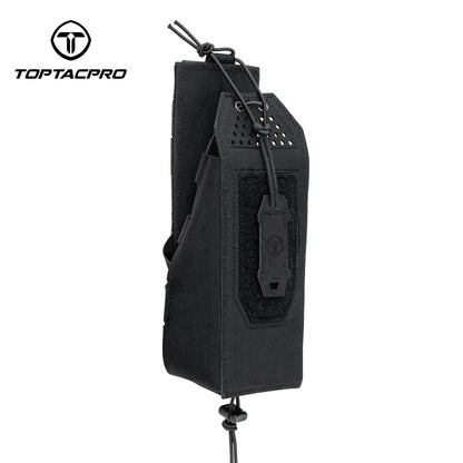 TOPTACPRO Radio Pouch Molle Tactical Radio Holder for PRC148/152 Adjustable Walkie Talkie Holster 8533
