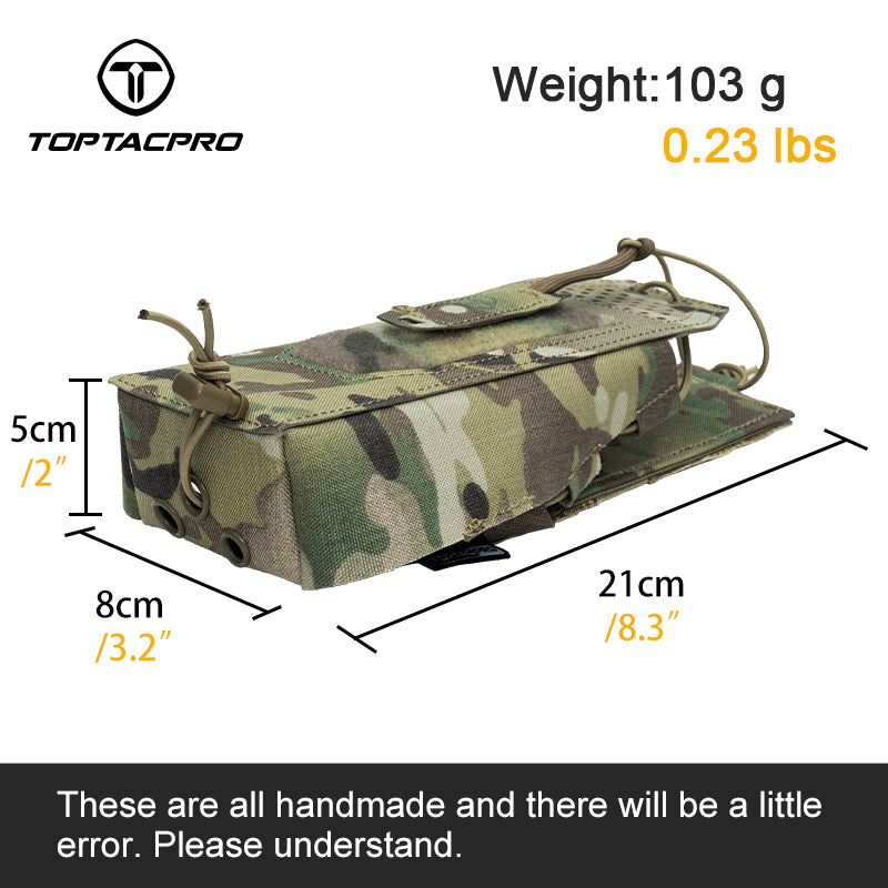 TOPTACPRO Radio Pouch Molle Tactical Radio Holder for PRC148/152 Adjustable Walkie Talkie Holster 8533