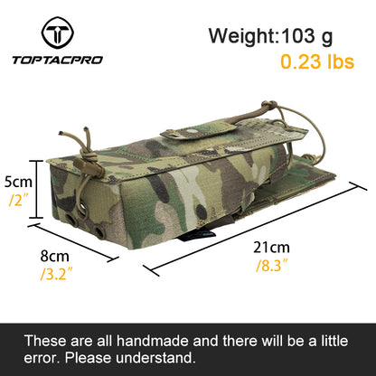 TOPTACPRO Radio Pouch Molle Tactical Radio Holder for PRC148/152 Adjustable Walkie Talkie Holster 8533