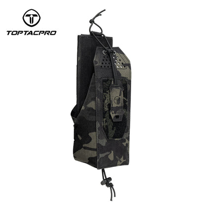TOPTACPRO Radio Pouch Molle Tactical Radio Holder for PRC148/152 Adjustable Walkie Talkie Holster 8533