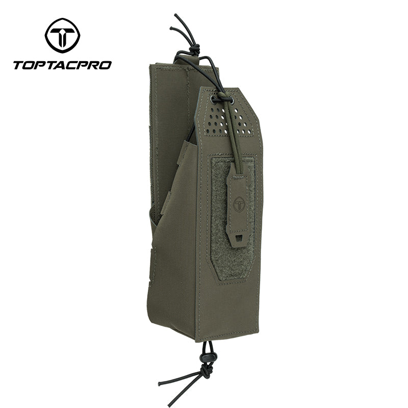 TOPTACPRO Radio Pouch Molle Tactical Radio Holder for PRC148/152 Adjustable Walkie Talkie Holster 8533