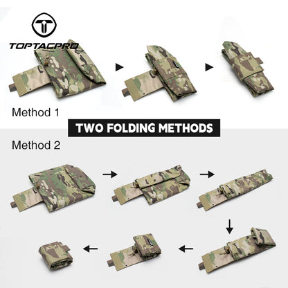 TOPTACPRO Foldable Dump Pouch Hook and Loop for Up To 2" Belt Recycling Pouch 8534