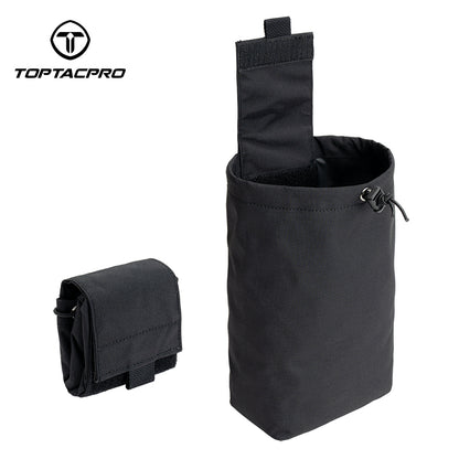 TOPTACPRO Foldable Dump Pouch Hook and Loop for Up To 2" Belt Recycling Pouch 8534
