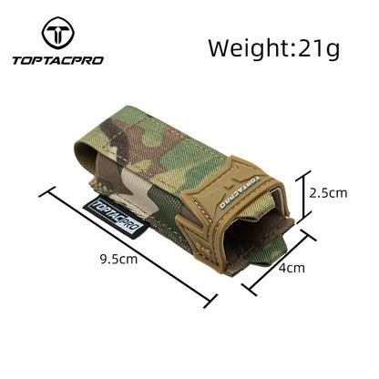 TOPTACPRO Tactical 9mm Single Magazine Pouch MOLLE Holder Tool Carrier 8536