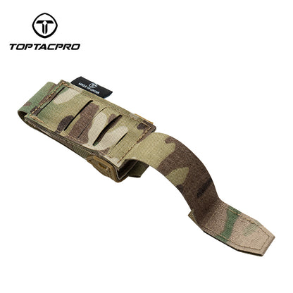 TOPTACPRO Tactical 9mm Single Magazine Pouch MOLLE Holder Tool Carrier 8536