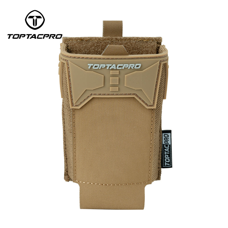 TOPTACPRO Tactical 556 Single Magazine Pouch Multipurpose Tool Pouch with PVC Adhesive Seal 8537