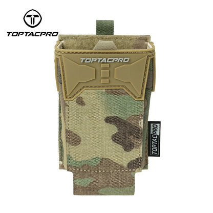 TOPTACPRO Tactical 556 Single Magazine Pouch Multipurpose Tool Pouch with PVC Adhesive Seal 8537