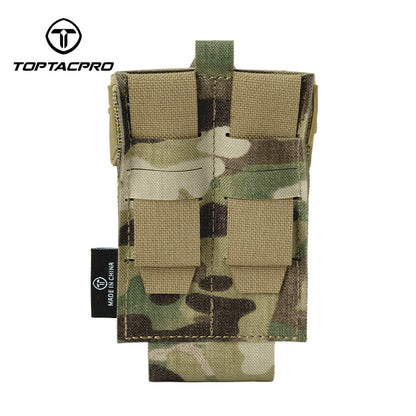 TOPTACPRO Tactical 556 Single Magazine Pouch Multipurpose Tool Pouch with PVC Adhesive Seal 8537
