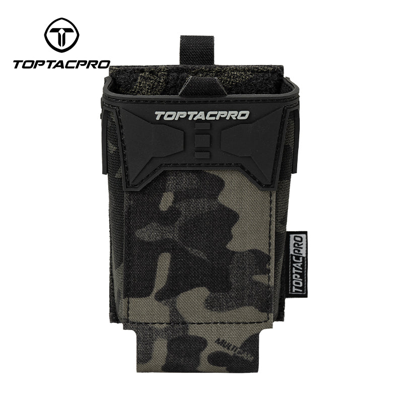 TOPTACPRO Tactical 556 Single Magazine Pouch Multipurpose Tool Pouch with PVC Adhesive Seal 8537