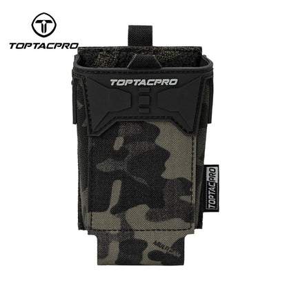 TOPTACPRO Tactical 556 Single Magazine Pouch Multipurpose Tool Pouch with PVC Adhesive Seal 8537