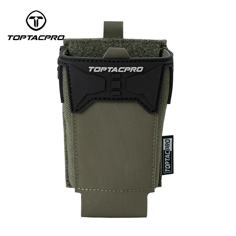 TOPTACPRO Tactical 556 Single Magazine Pouch Multipurpose Tool Pouch with PVC Adhesive Seal 8537