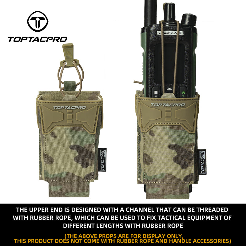 TOPTACPRO Tactical 556 Single Magazine Pouch Multipurpose Tool Pouch with PVC Adhesive Seal 8537