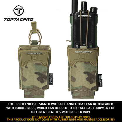 TOPTACPRO Tactical 556 Single Magazine Pouch Multipurpose Tool Pouch with PVC Adhesive Seal 8537