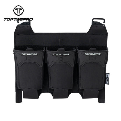 TOPTACPRO Tactical Triple 556 Magazine Pouch with G-Hook for Plate Carrier Front Panel 8538