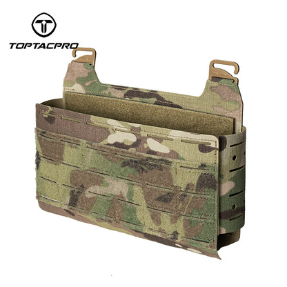 TOPTACPRO Tactical Front Panel for Plate Carrier Laser Cut MOLLE Reinforced Divider Panel 8539
