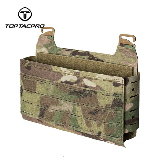 TOPTACPRO Tactical Front Panel for Plate Carrier Laser Cut MOLLE Reinforced Divider Panel 8539