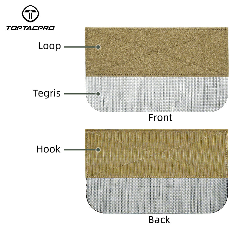 TOPTACPRO Tactical Front Panel for Plate Carrier Laser Cut MOLLE Reinforced Divider Panel 8539