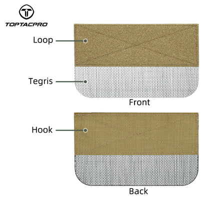 TOPTACPRO Tactical Front Panel for Plate Carrier Laser Cut MOLLE Reinforced Divider Panel 8539