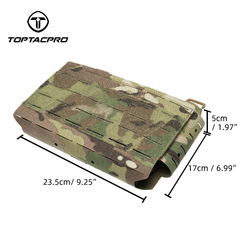 TOPTACPRO Tactical Front Panel for Plate Carrier Laser Cut MOLLE Reinforced Divider Panel 8539