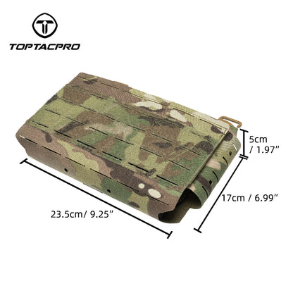 TOPTACPRO Tactical Front Panel for Plate Carrier Laser Cut MOLLE Reinforced Divider Panel 8539