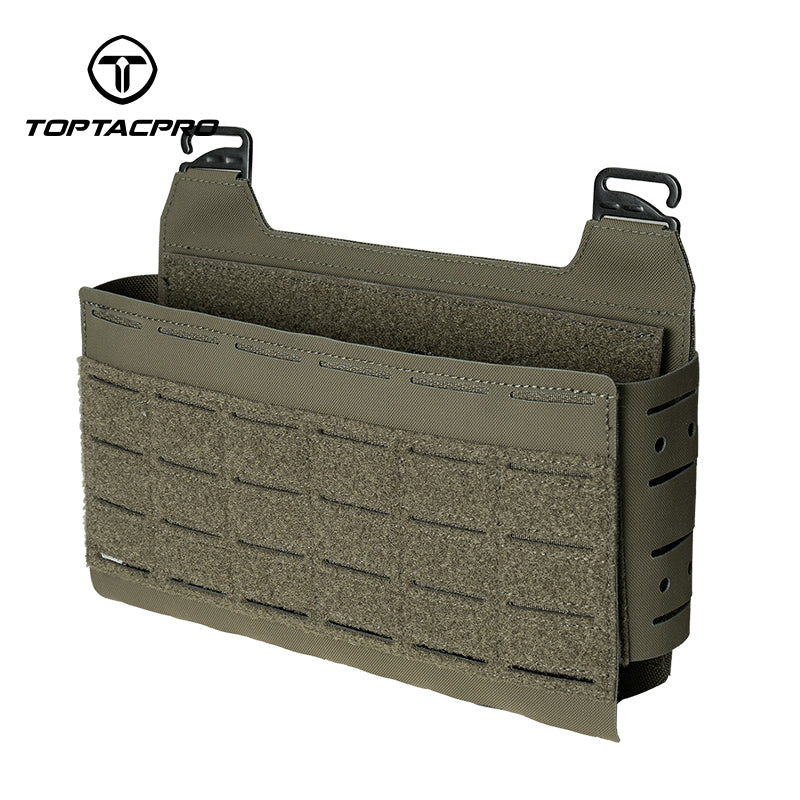 TOPTACPRO Tactical Front Panel for Plate Carrier Laser Cut MOLLE Reinforced Divider Panel 8539
