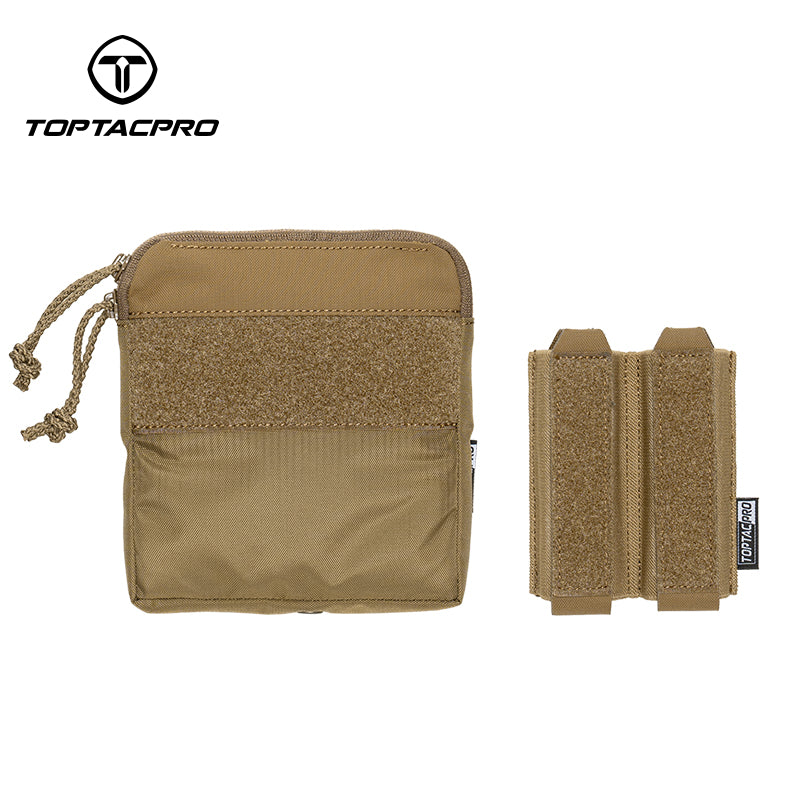 TOPTACPRO Double Magazine Pouch for 9mm Insert Kangaroo Style Combo Pouch 8540