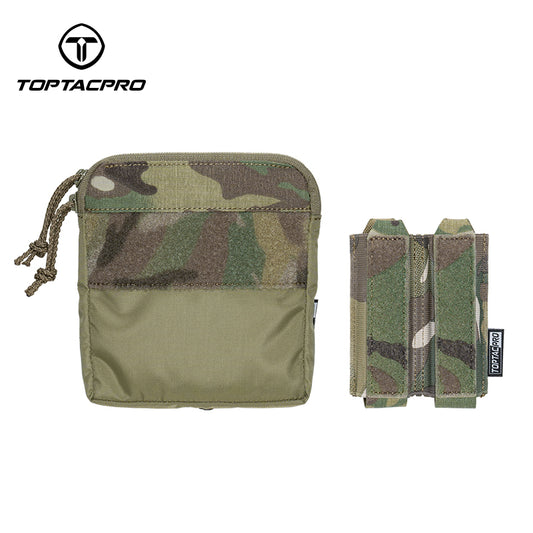 TOPTACPRO Double Magazine Pouch for 9mm Insert Kangaroo Style Combo Pouch 8540