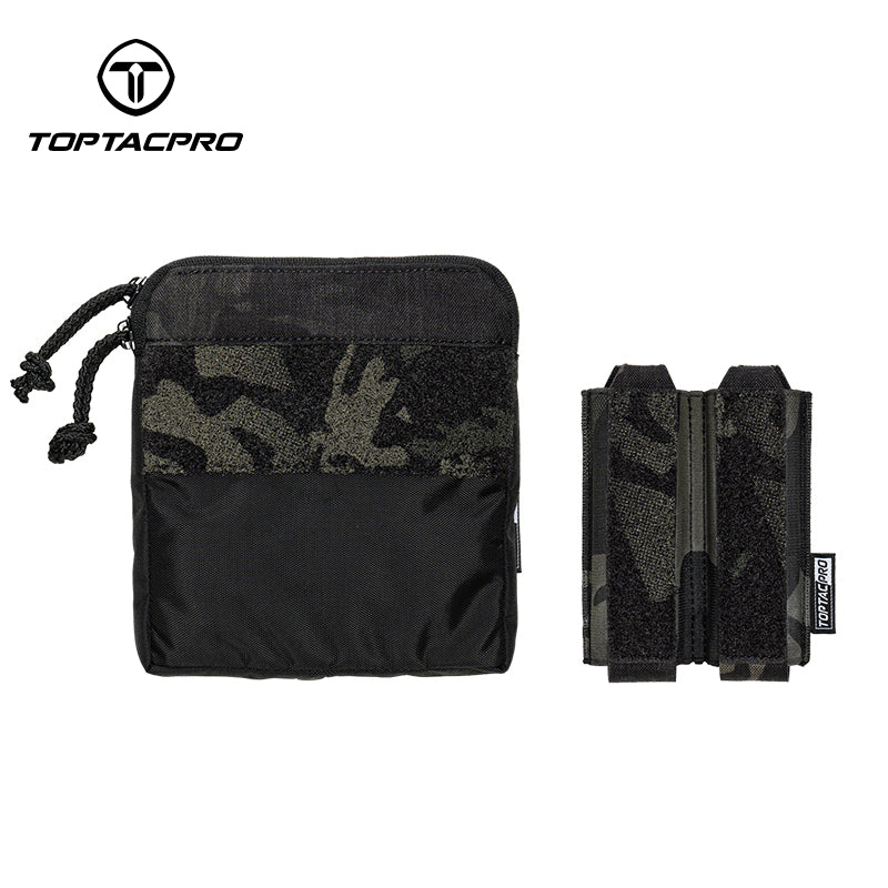 TOPTACPRO Double Magazine Pouch for 9mm Insert Kangaroo Style Combo Pouch 8540