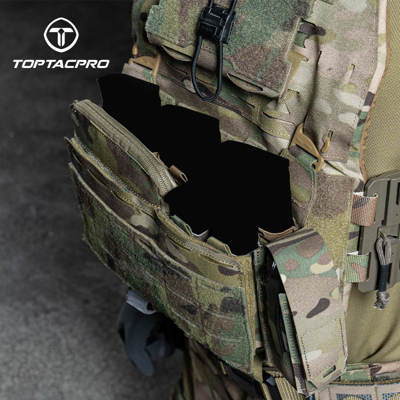 TOPTACPRO Double Magazine Pouch for 9mm Insert Kangaroo Style Combo Pouch 8540