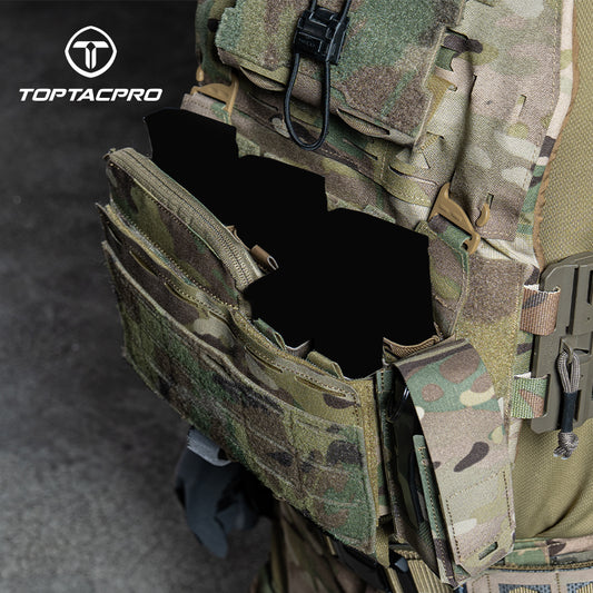TOPTACPRO Double Magazine Pouch for 9mm Insert Kangaroo Style Combo Pouch 8540