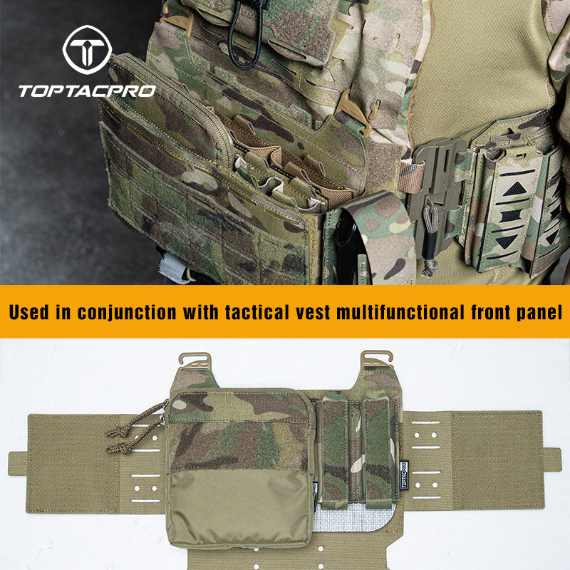 TOPTACPRO Double Magazine Pouch for 9mm Insert Kangaroo Style Combo Pouch 8540