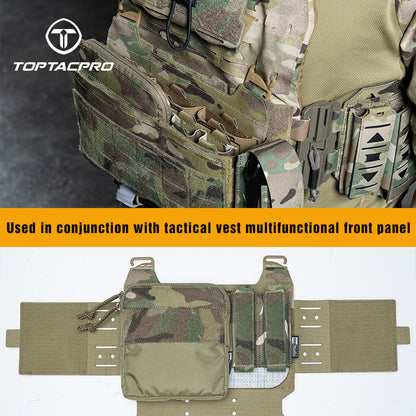 TOPTACPRO Double Magazine Pouch for 9mm Insert Kangaroo Style Combo Pouch 8540