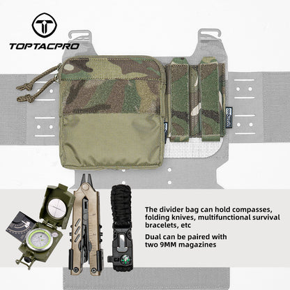 TOPTACPRO Double Magazine Pouch for 9mm Insert Kangaroo Style Combo Pouch 8540