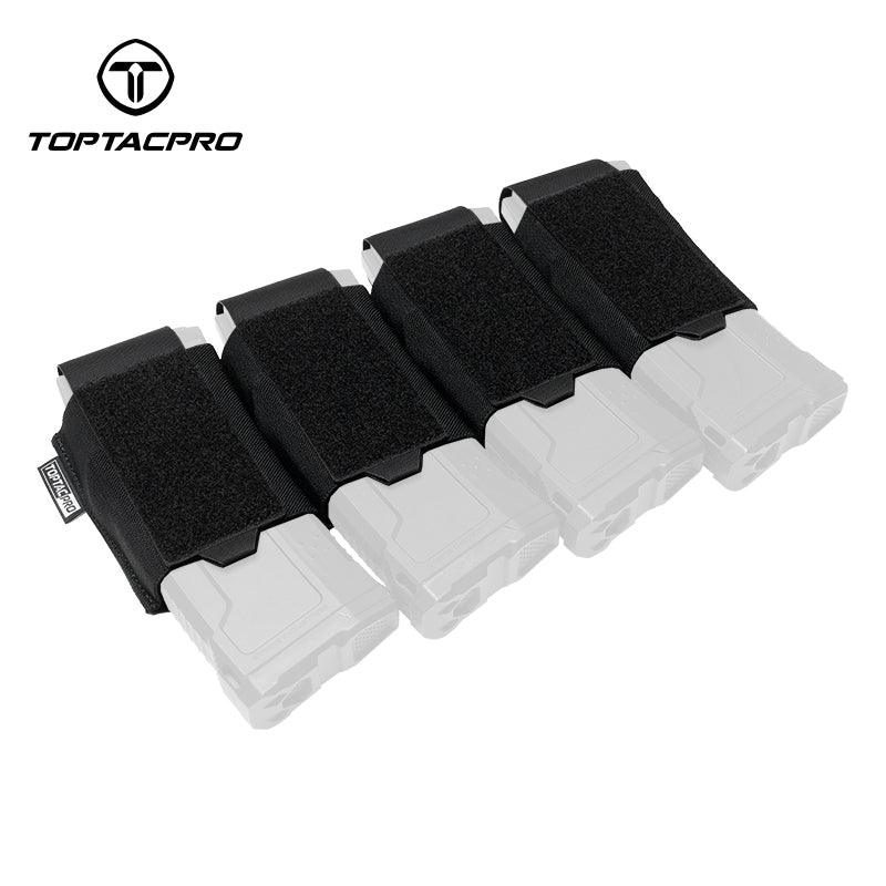 TOPTACPRO Tactical Quad 556 Magaazine Pouch Elastic Retention Insert Pouch 8541