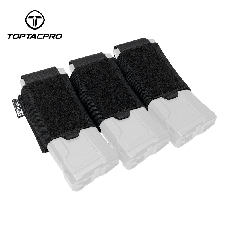 TOPTACPRO Tactical Triple 556 Magazine Insert Hook&loop Elastic Band Lightweight 8542